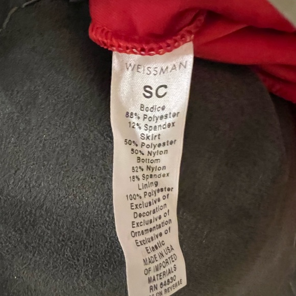 Weissman’s adorable red sequin with tuelle attached skirt. Child Small - Picture 9 of 9